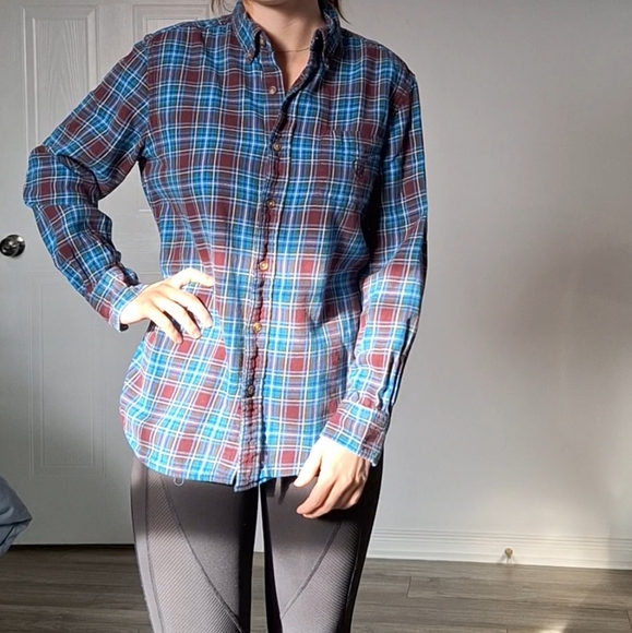 Blue and Burgundy Flannel - Picture 2 of 7